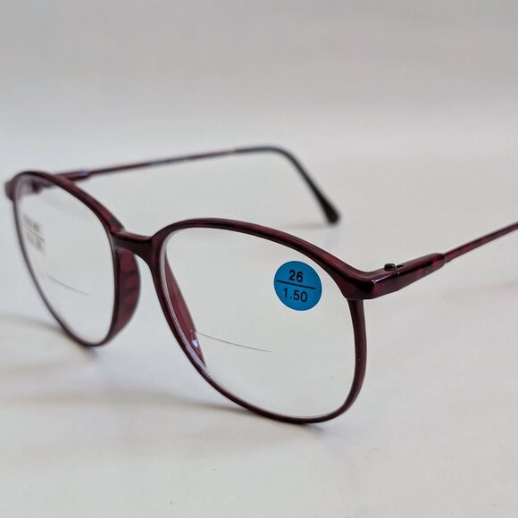 NWT Vintage 90's Carbon Fiber School Boy Bi-Focal Reading Glass (S. Brown) - Picture 3 of 5